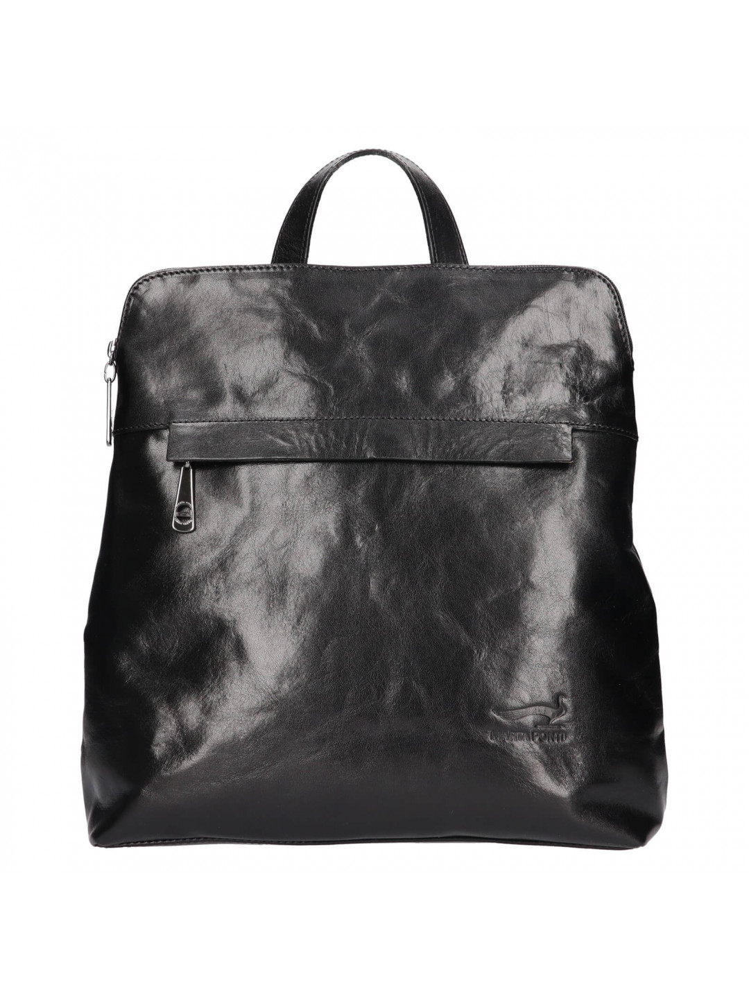 Dámský kožený batoh Marta Ponti Hanne – černá